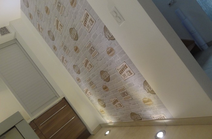 Cuisine, décoration, tapisserie, luminaires, inspiration, construction maison, Chenois, Province Luxembourg, Belgique