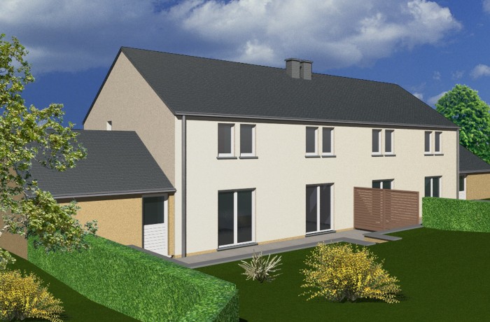 Maisons mitoyennes à Chenois (Arrière).